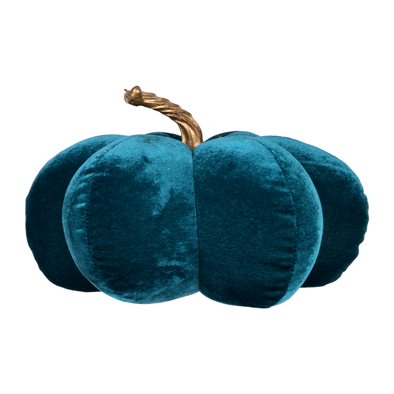 Teal Velvet Decorative Pumpkin ITEM PUM25001