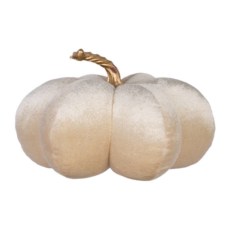 Cream Velvet Decorative Pumpkin ITEM PUM25004