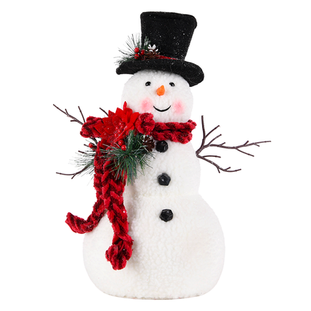 Top Hat Snowman with Red Scarf ITEM 0226008