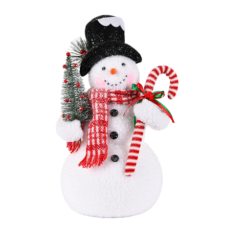 Candy Cane Snowman with Top Hat ITEM 0226011