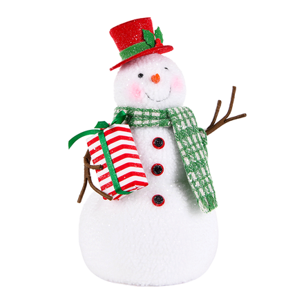 Snowman with Striped Gift ITEM 0226012