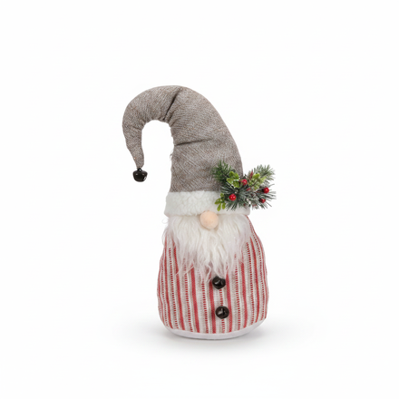 Gnome with Grey Hat and Striped Body ITEM 0526003