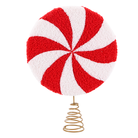 Red Peppermint Christmas Tree Topper ITEM 1926011