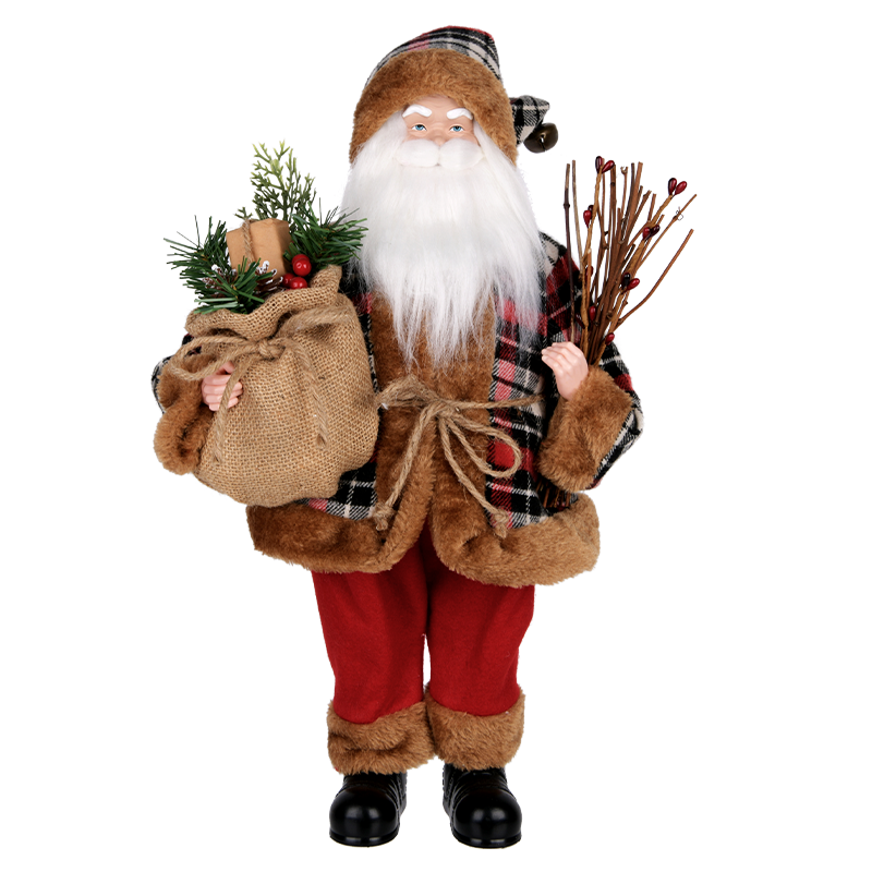 Brown & Red Santa Claus Figure ITEM 0125005