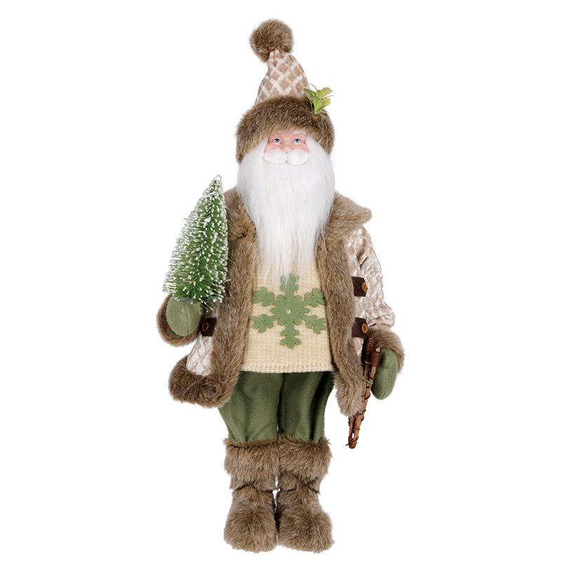 Brown & Green Santa Claus Figure ITEM 0125006