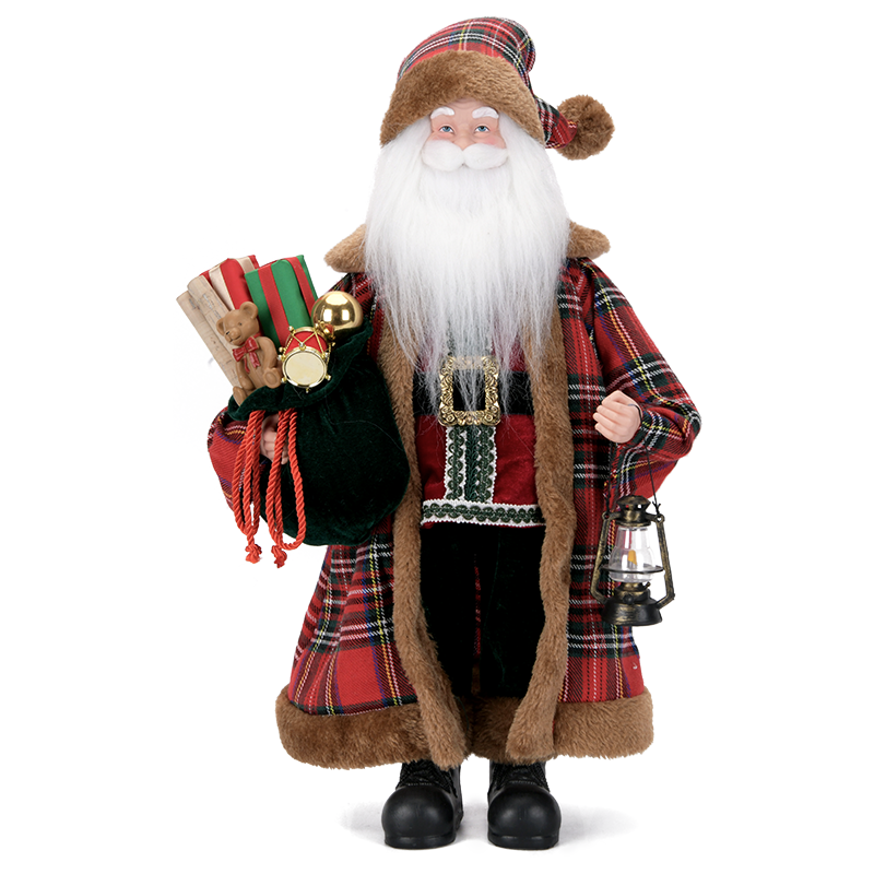 Red & Green Santa Claus Figure