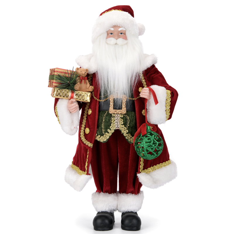 Red & White Santa Claus Figure