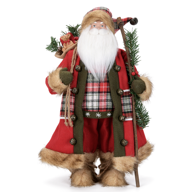 Red & Green Santa Claus Figure