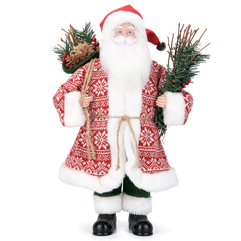 Red & White Santa Claus Figure
