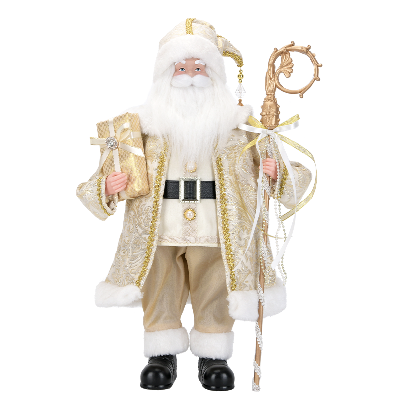 Gold & Cream Santa Claus Figure ITEM 0125027
