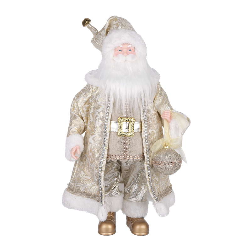 Cream & Gold Santa Claus Figure ITEM 0125028