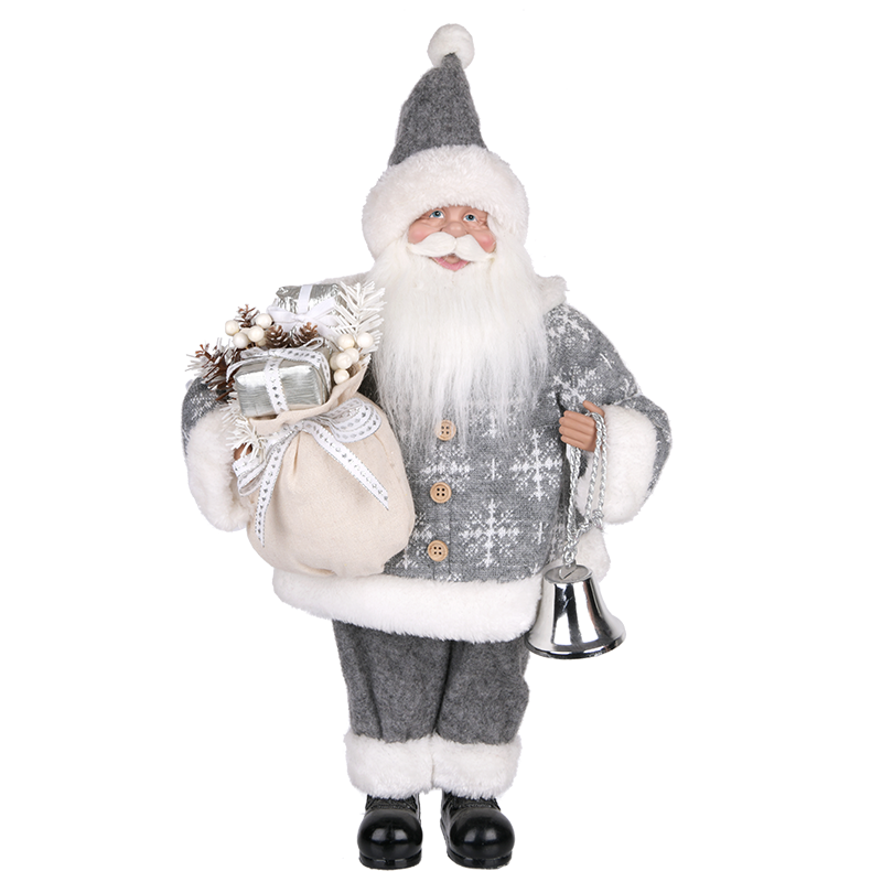 Gray Santa Claus Figure