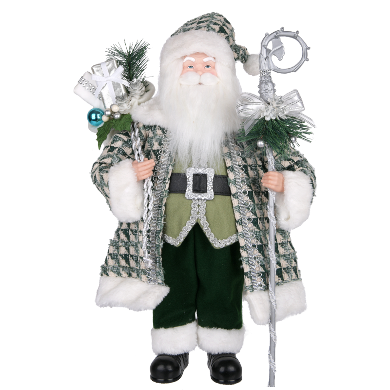 Green & White Santa Claus Figure ITEM 0125036
