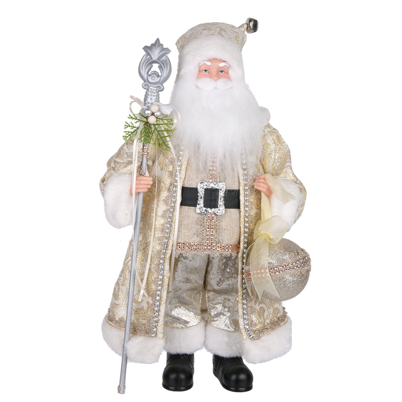 Gold & Cream Santa Claus Figure ITEM 0125045