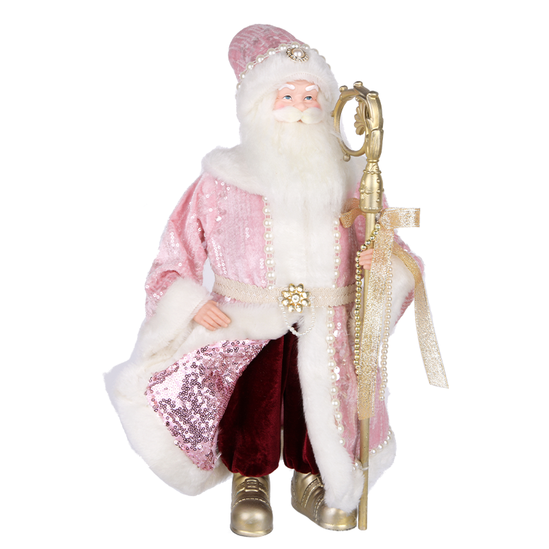 Pink Santa Claus Figure