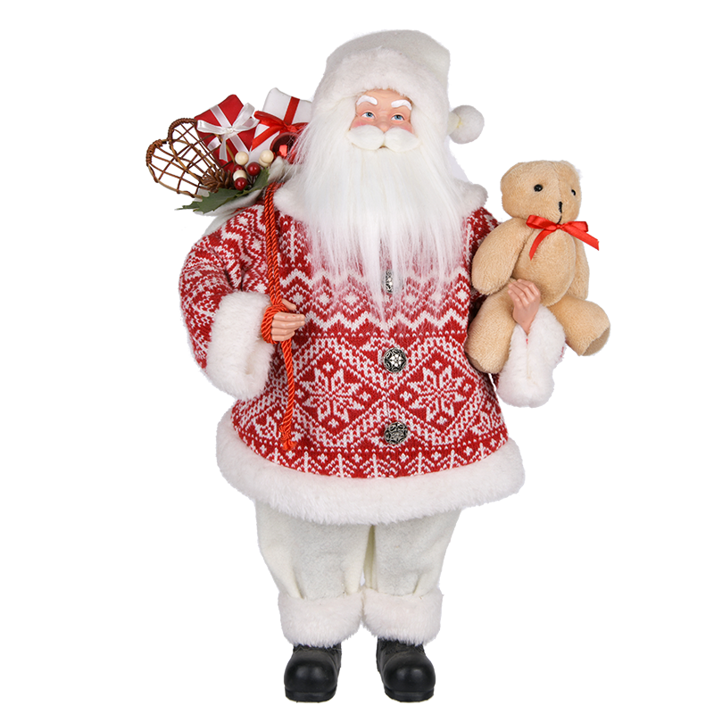 Red & White Santa Claus Figure