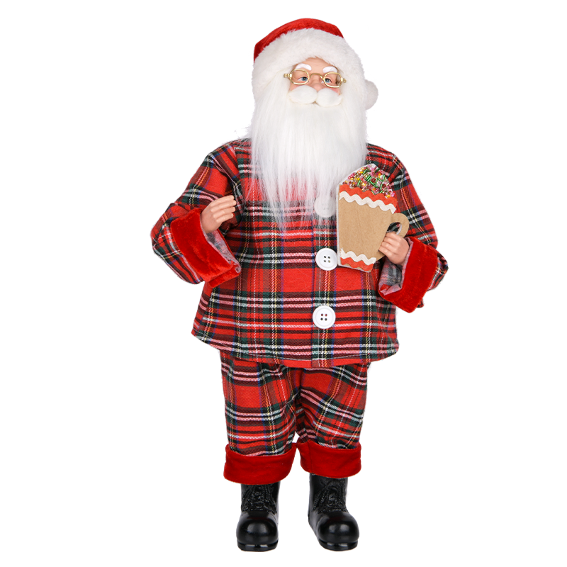 Red & Green Santa Claus Figure