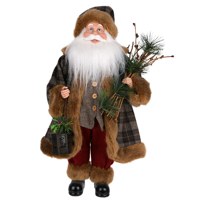 Brown Santa Claus Figure