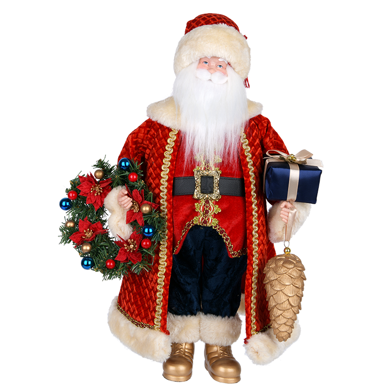 Red & Green Santa Claus Figure