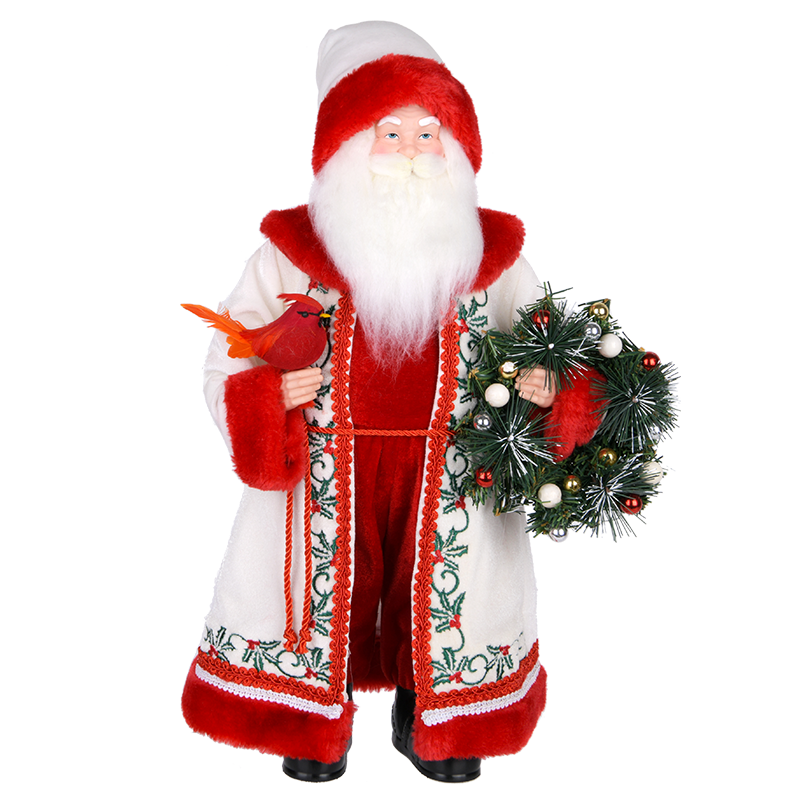 Red & White Santa Claus Figure
