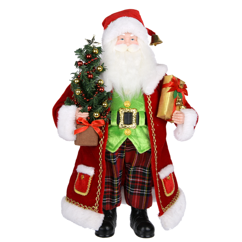 Red & Green Santa Claus Figure