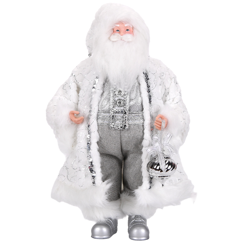 Gray & White Santa Claus Figure ITEM 0126071