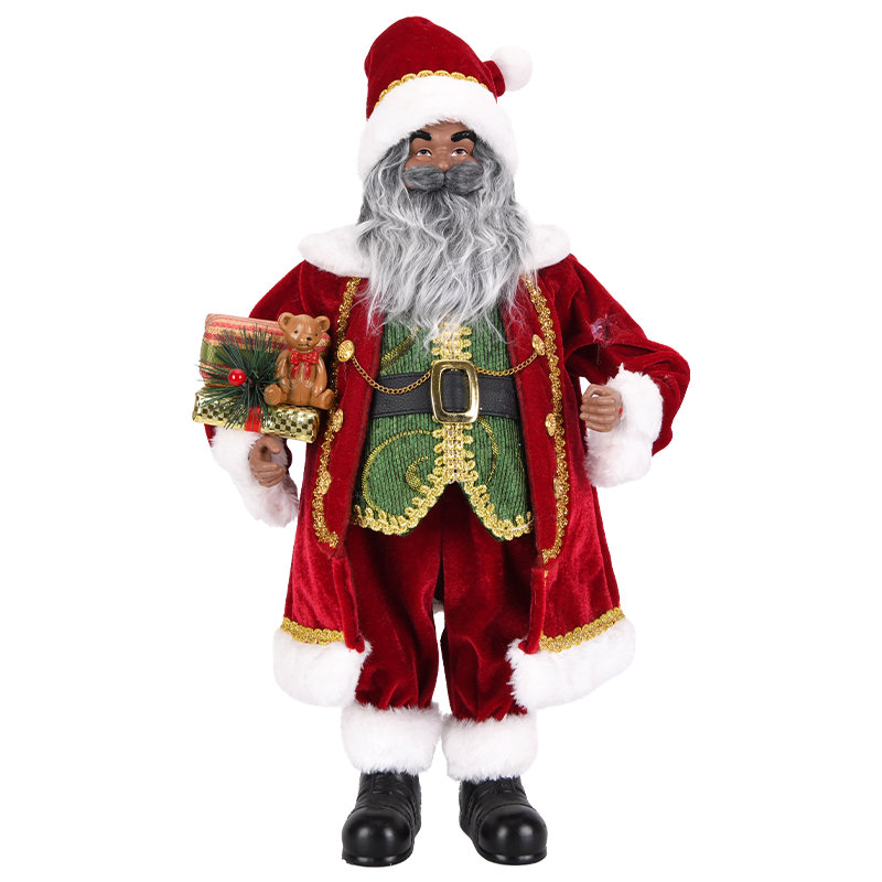 Red & Green Santa Claus Figure