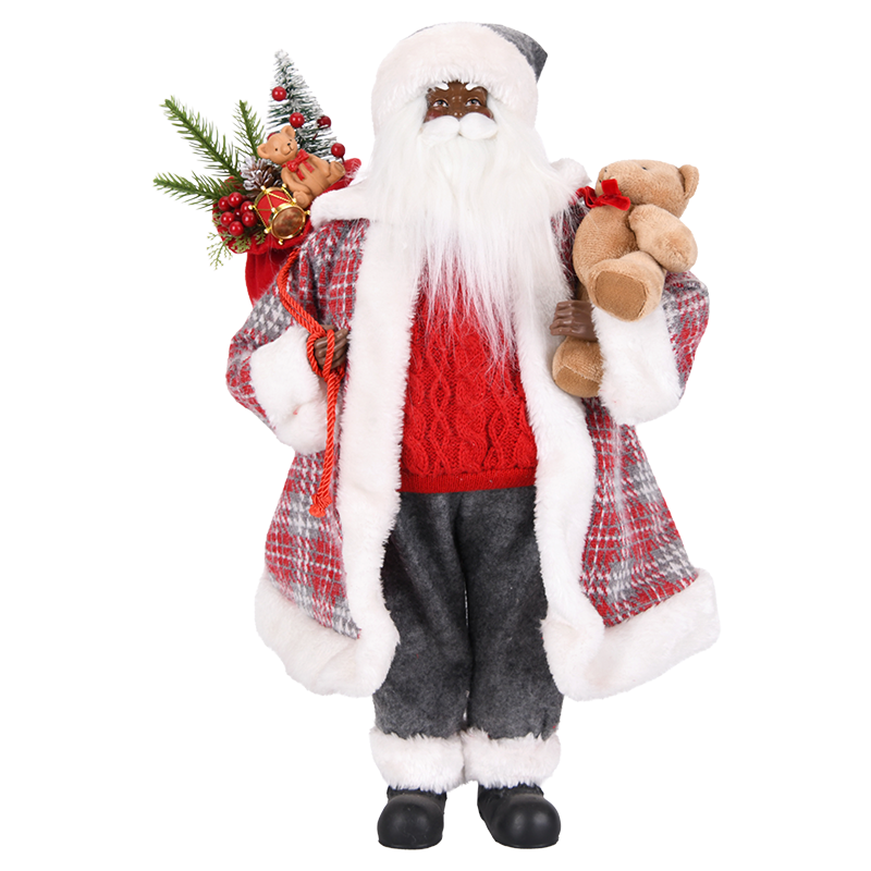 Red & Gray Santa Claus Figure ITEM 0126079