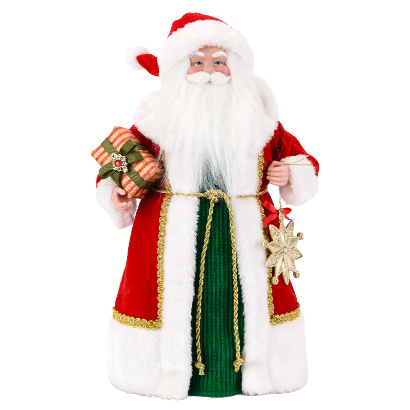 Red & Green Santa Claus Figure