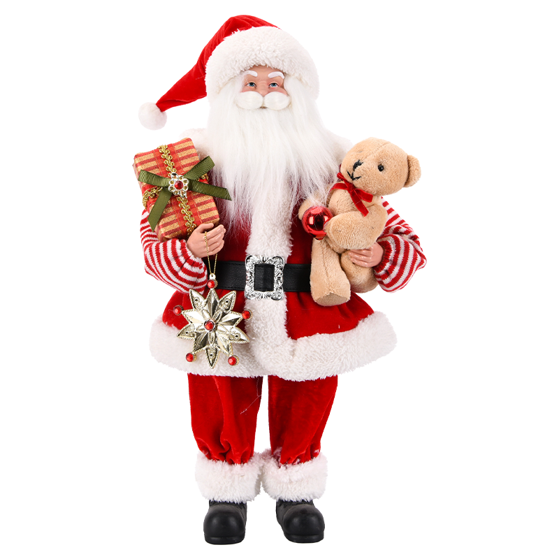 Red & Green Santa Claus Figure