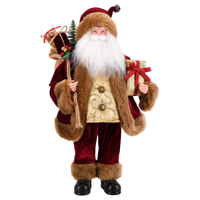 Brown & Gold Santa Claus Figure ITEM 0126100
