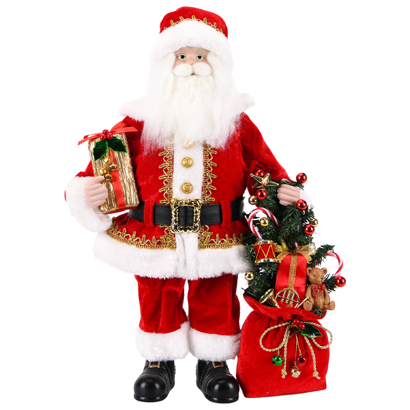 Red & Green Santa Claus Figure