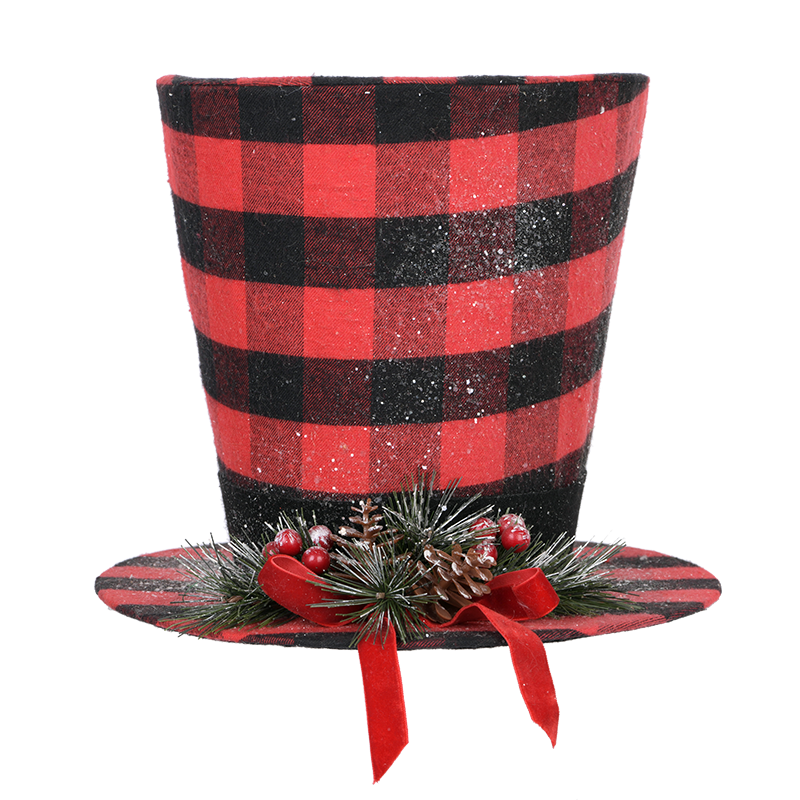 Buffalo Check Decorative Top Hat ITEM 0725032