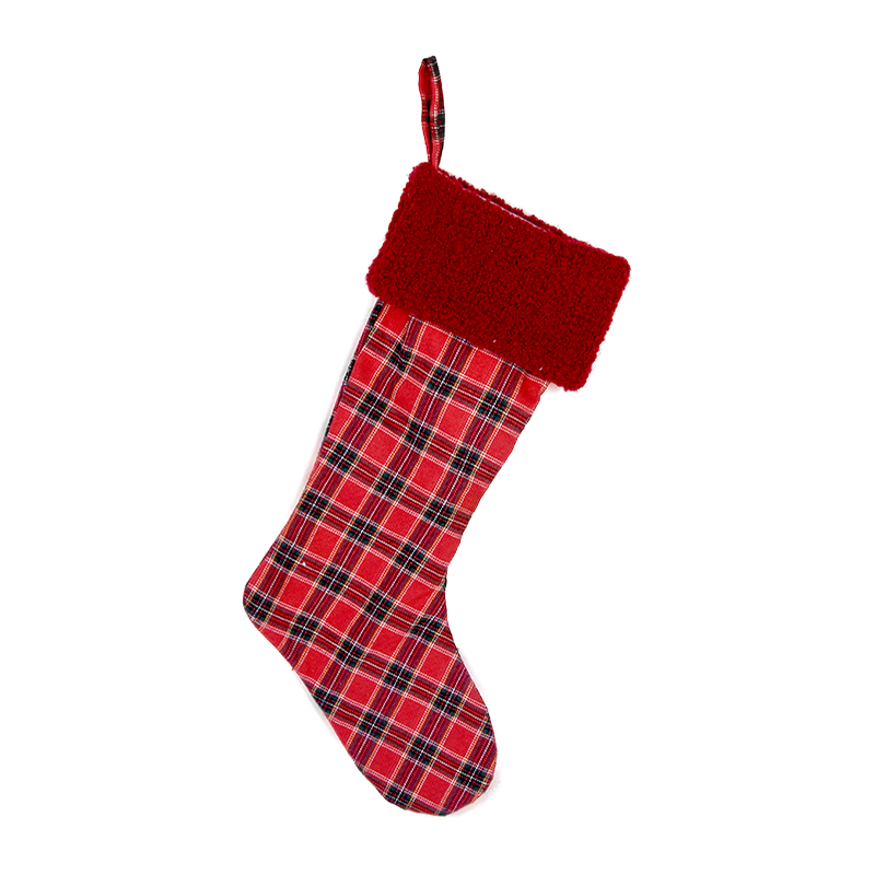 Red Tartan Christmas Stocking ITEM 1025004