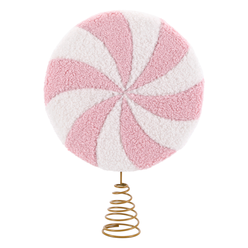 Pink Peppermint Christmas Tree Topper