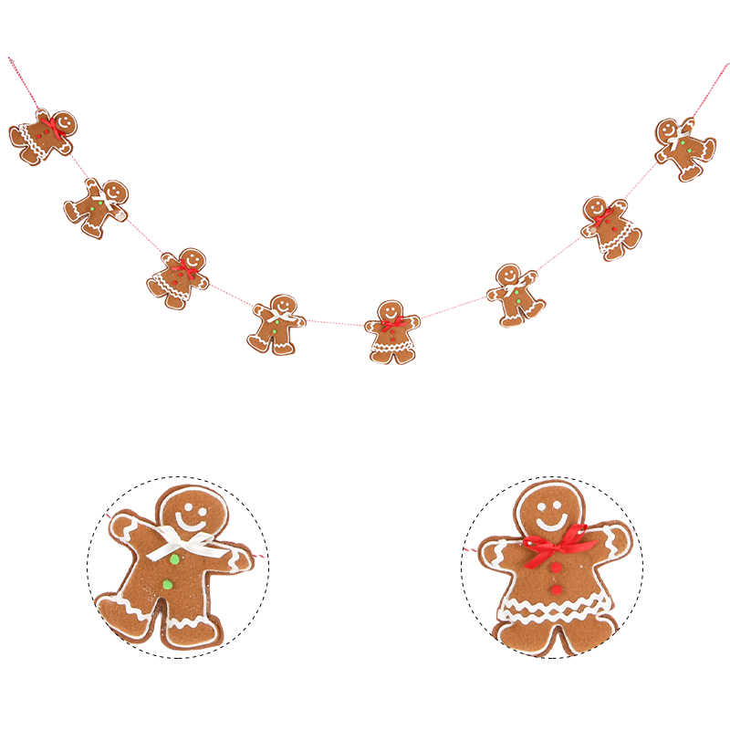 Gingerbread Figure Christmas Banner ITEM 2626002