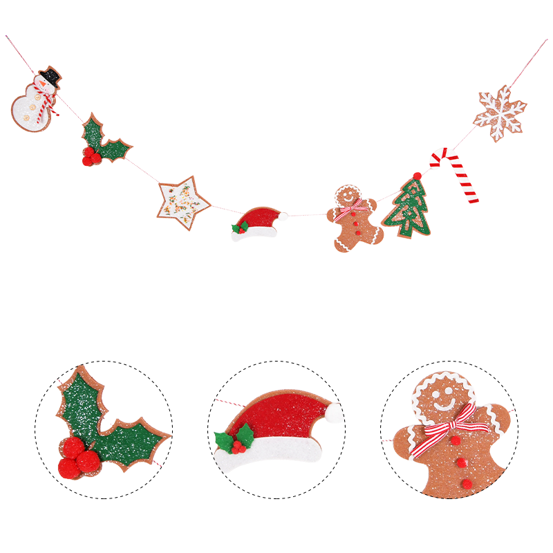 Santa Hat and Ornament Christmas Banner ITEM 2626008