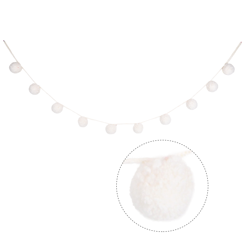 White Pom Pom Christmas Banner ITEM 2626010