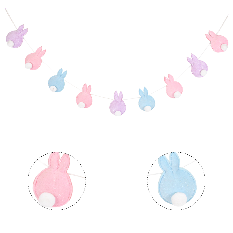 Pastel Bunny Silhouette Easter Banner ITEM 2626018