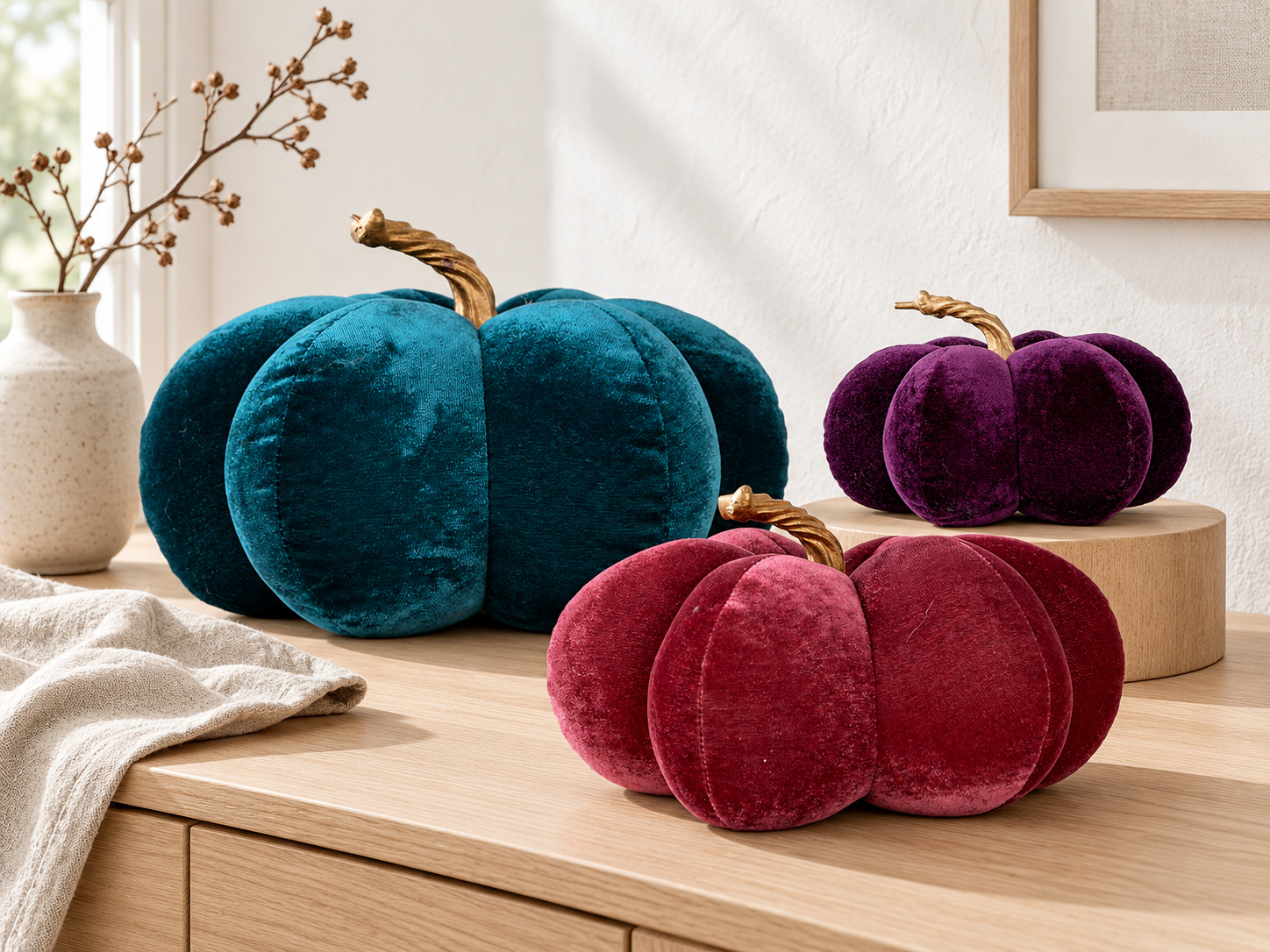 Autumn Velvet — illustrative scene with varied product sizes